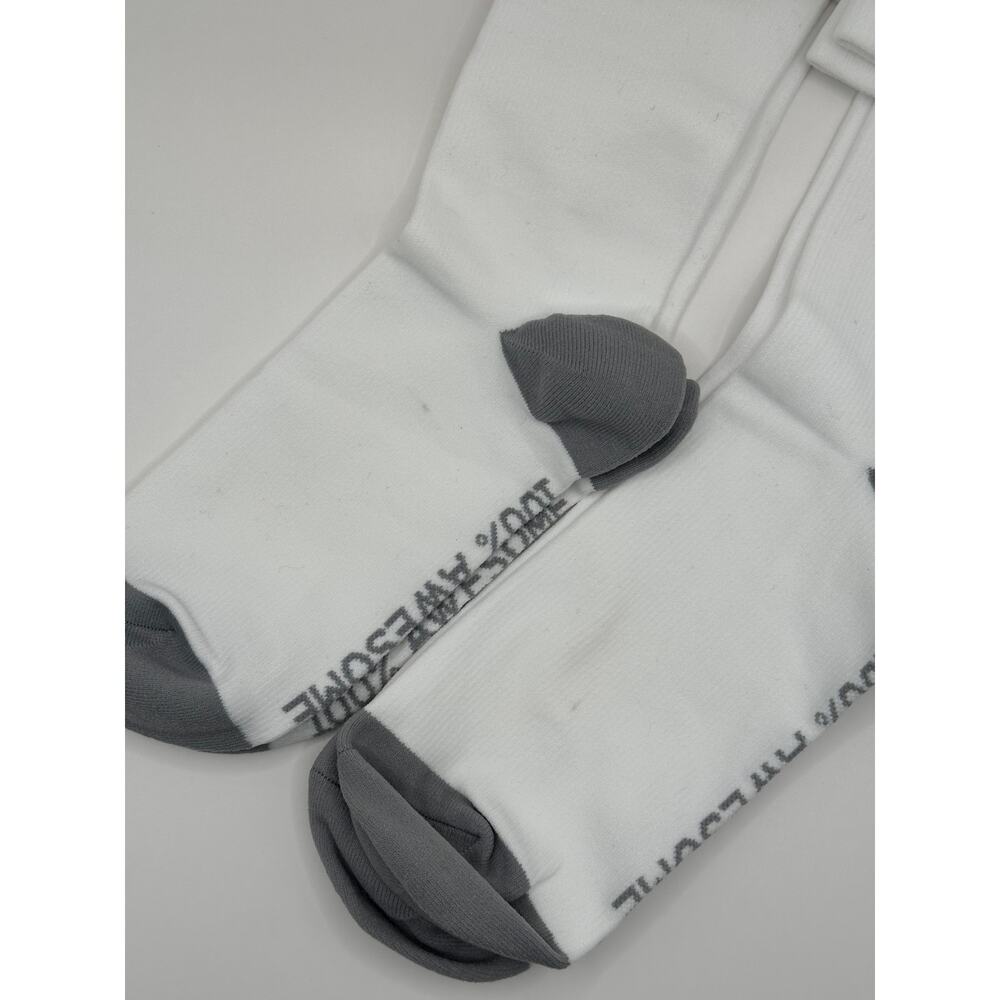 2 Pairs FIGS Compression Socks White 100% Awesome Size Large - Picture 2 of 3